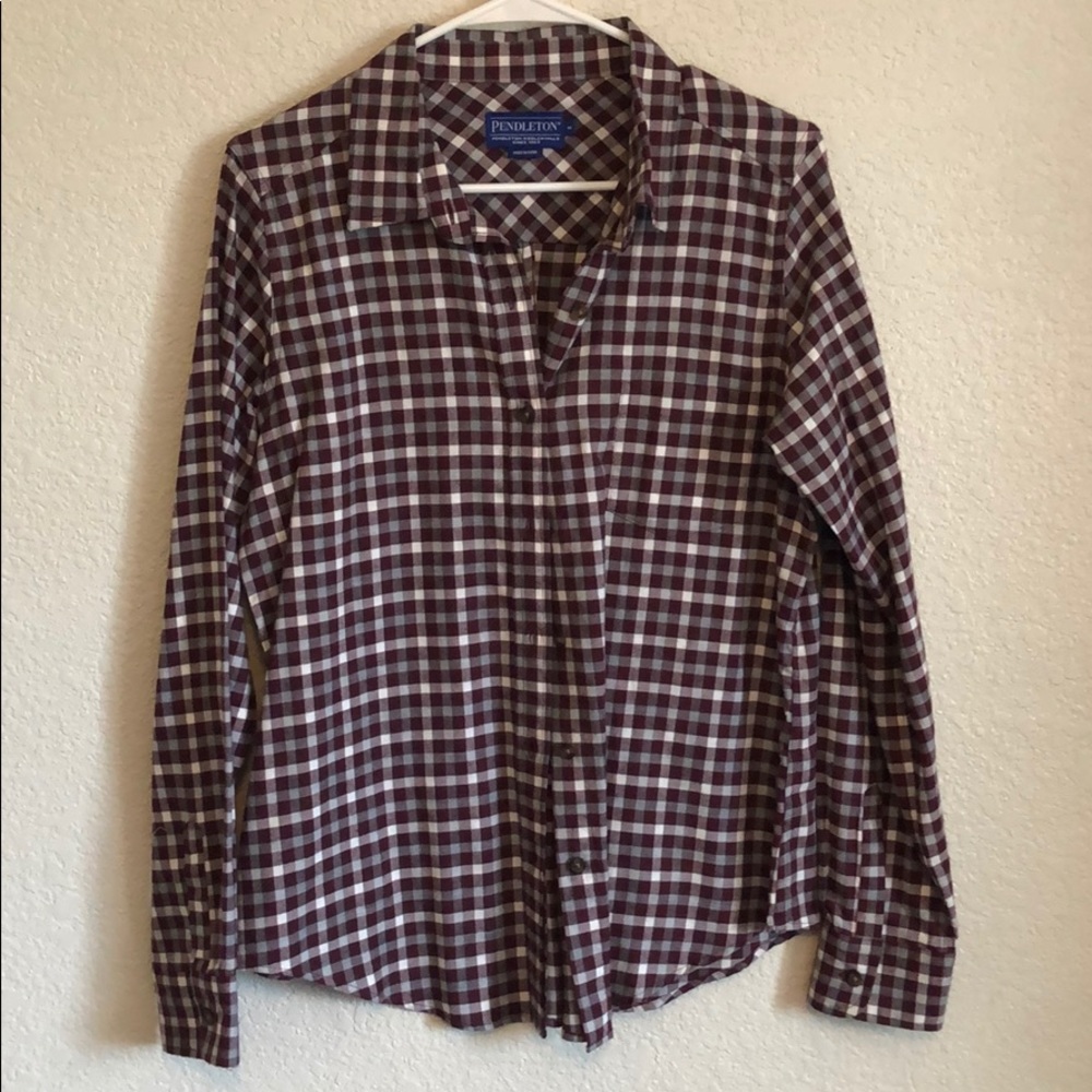 Pendleton button up, light flannel